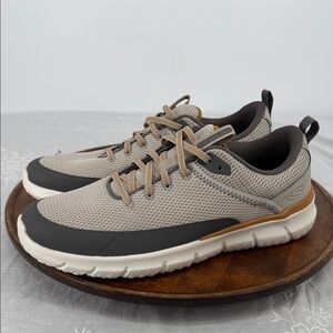 Skechers Shoes Mens 11 Del Retto Arling Gray Elastic Lace Sneakers